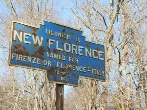 Keystone marker sign